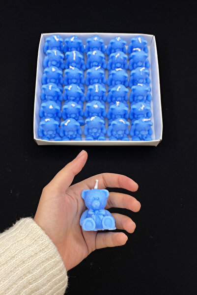 ZEYMERADE Hediyelik Ayıcık Mum, Düğün Nikah Nişan Söz Doğum Sünnet Kına Bride...