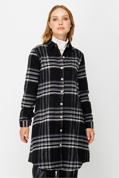 Esswaap Black and White Lumberjack Shirt Black