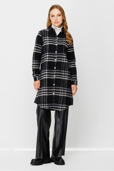 Esswaap Black and White Lumberjack Shirt Black