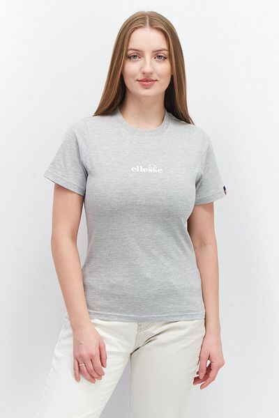 Ellesse Women Round Neck Short Sleeves Brand Logo T-shirt, Grey