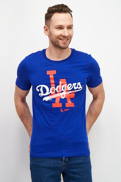 Genuine Merchandise Men Crew Neck Short Sleeve Printed T-Shirt, Blue