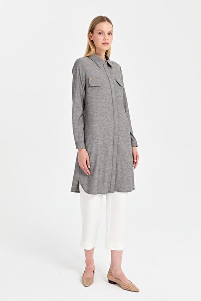 Esswaap Cep Kapağı Aksesuarlı Tunik Antrasit