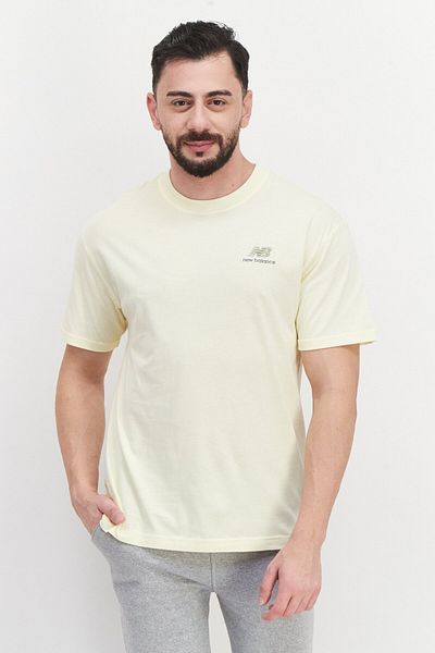 New Balance Men Sportswear Fit Short Sleeve Training T-Shirt, Light Yellow