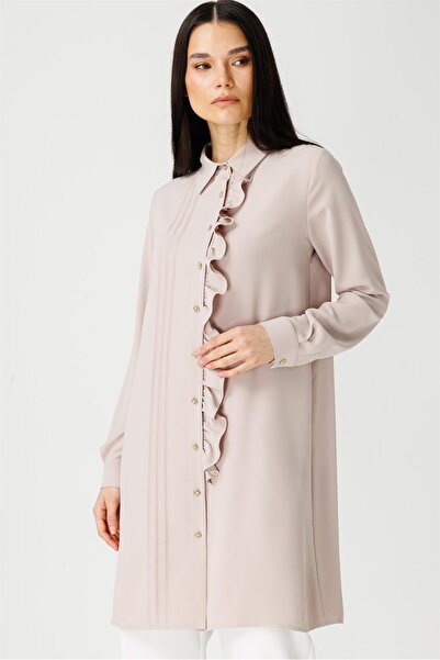 Esswaap Önü Fırfır Detaylı Tunik  Taş