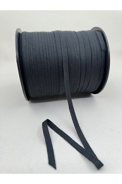 paşateks since 1995 şekil 1 cm Cotton Herringbone Ribbon-5 Meters-Dark Gray