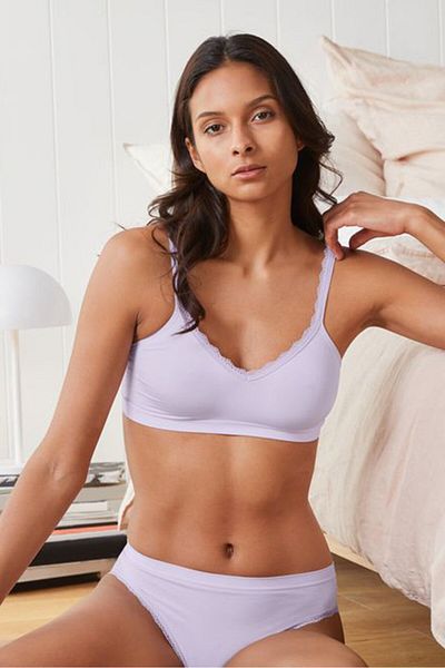 Tchibo Women Non Padded Seamless Bra, Lilac