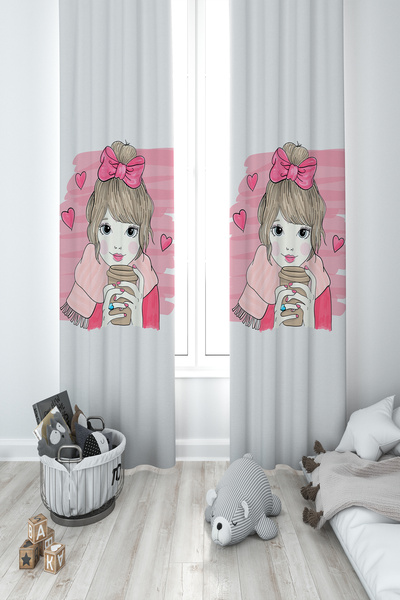 MEKTA HOME CAMERA PENTRU BEBEȘI ȘI COPII Perdele de fundal cu 2 aripi cu mode...