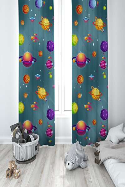 MEKTA HOME CAMERA BEBEȘI ȘI COPII Perdele de fundal cu 2 aripi cu modele de s...