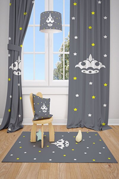 MEKTA HOME Children's and Baby's Room Background Curtain 2 Wings 140x270 cm