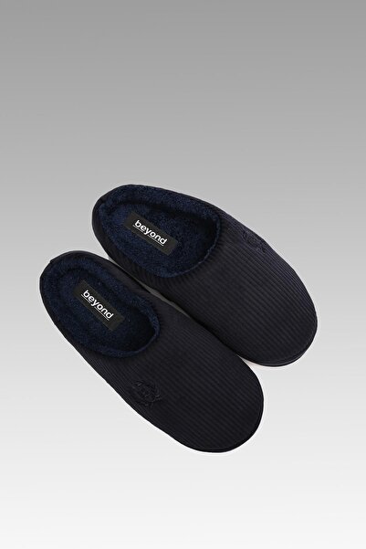 Beyond Чоловічі темно-сині оксамитові домашні капці 3 см Byndkdf01