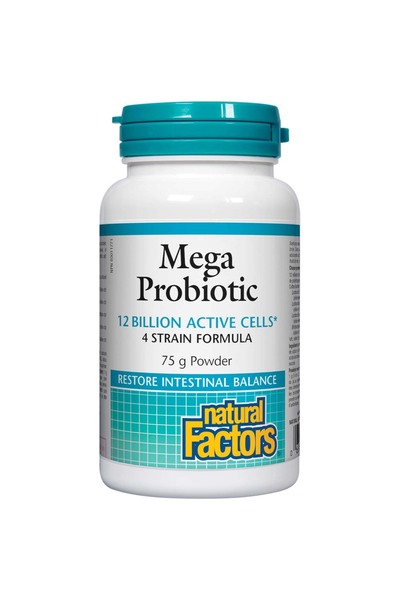Natural Factors مسحوق ميجا بروبيوتيك، 12 مليار خلية نشطة، 75 جرام