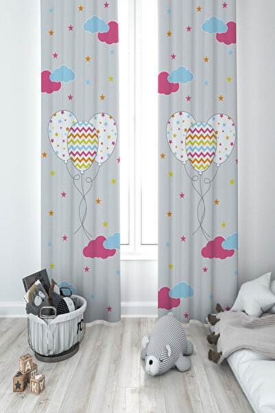 MEKTA HOME CAMERA PENTRU BEBEȘI ȘI COPII Cortina de fundal cu 2 aripi, înnora...