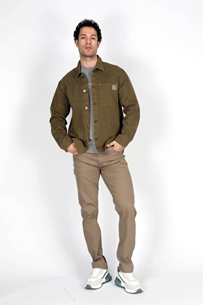 Lee Cooper Veron Мъжка яке от 100% памук, каки