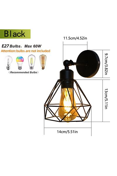 Choice black 1Pc black modern swing arm wall lamp E27 bulb base, suitable for living room, bedroom, bedside