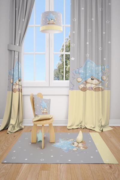 MEKTA HOME Baby Kids and Baby Room Background Curtain 2 Wings Mkt-138