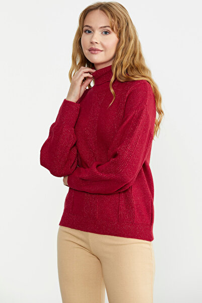 Sementa Full Fisherman Flowing Knitwear Sweater - Red