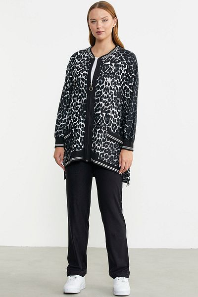 Sementa Gray Leopard Patterned Tunic and Pocket Set