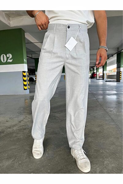 ZENAFİR Baggy Çift Pileli Pantolon Rahat Kalıp (ZNFR-BP84)