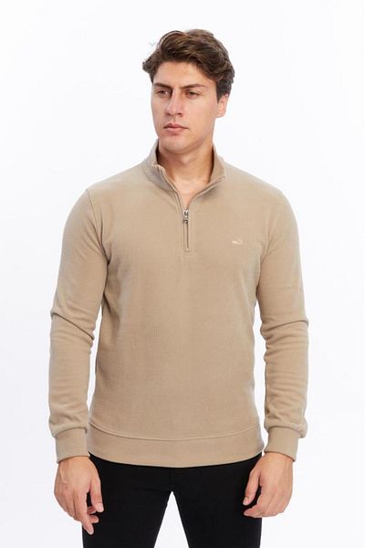 Rey Polo Judge Collar Zippered Thessaloniki Sweater