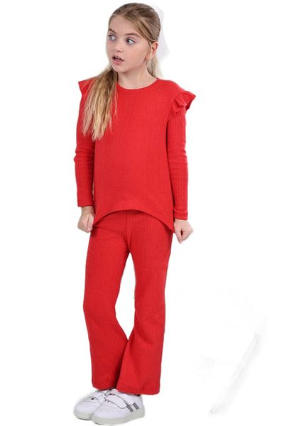 KAMİKAM Girl's Red Suit - October 29, April 23, Tight Fit, Size 1-2 Large Recommended