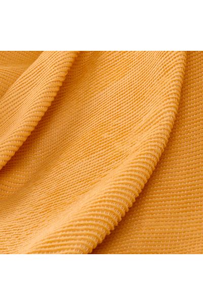 Evidea Soft Moza Cotton Tv Blanket - Mustard - 130X170 cm