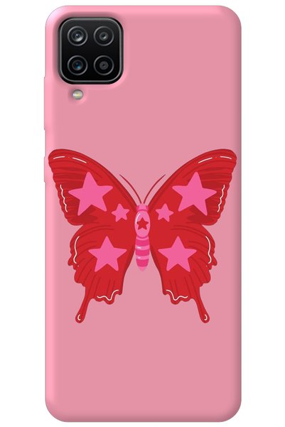 WANNA PROTECT Silicone Phone Case for Samsung Galaxy A12 Pink Inside Velvet B...