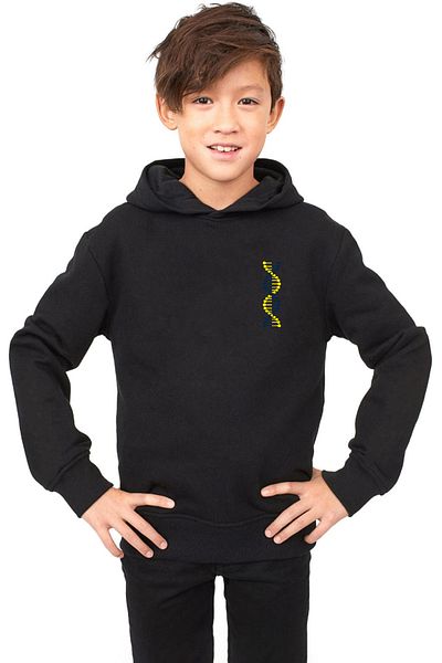 Tshirthane Детски суичър с качулка Dna Yellow, тъмносиньо и черно - 3ip