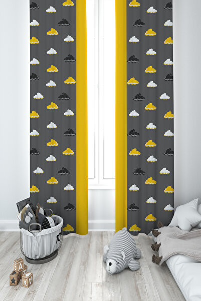 MEKTA HOME CAMERA BEBELUI SI COPII Balon galben elefant inramat 2 aripi funda...