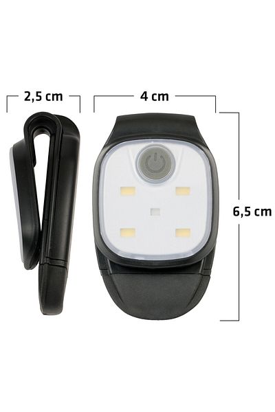 JOCESTYLE B LED Clip Flashlight 3 Lighting Modes USB Rechargeable Clip On Light Safety Warning Running Lights.