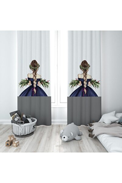 MEKTA HOME Fata Model pentru copii si bebelusi fundal perdea 2 aripi Mktp-239