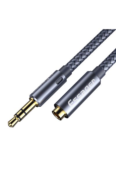 Choice 3M Dark Gray Essager Headphone Extension Cable Jack 3.5mm Audio Aux Cable 3.5 mm Female Splitter Spe