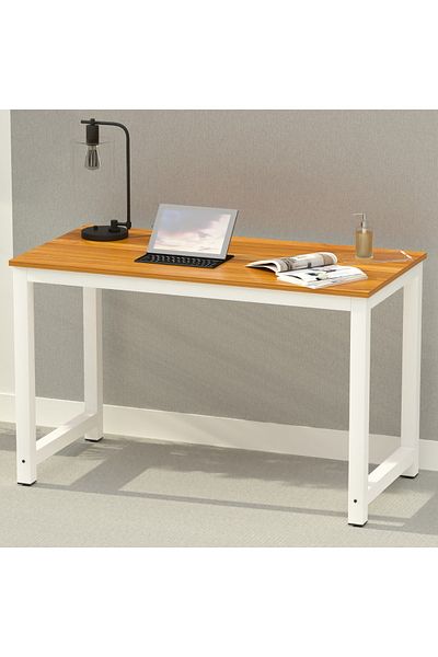 Mahmayi ZCD-25W Modern Study Desk, Modern Executive Desks for Home, Office - Light Walnut