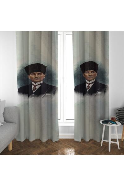 MEKTA HOME Imprimat digital Atatürk 2 Cortina de fundal pentru living