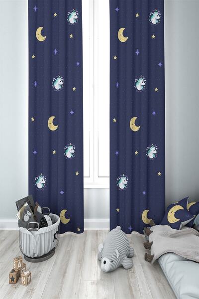 MEKTA HOME غرفة الأطفال غرفة الطفل نمط النوم خلفية الستار 2 أجنحة Mkt-067