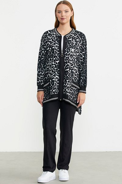 Sementa Gray Leopard Patterned Tunic and Pocket Set