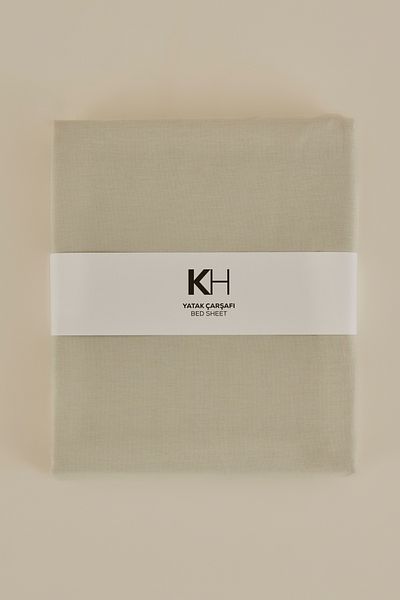 Karaca Home Διπλό Basic 100% βαμβακερό απλό φύλλο φασκόμηλο