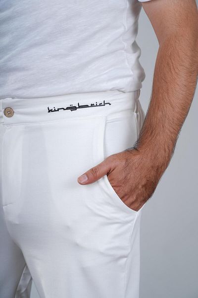 Butik TREND BIZ Ανδρική φόρμα με ελαστική μέση με στάμπα με τσέπες Slim Fit Fit