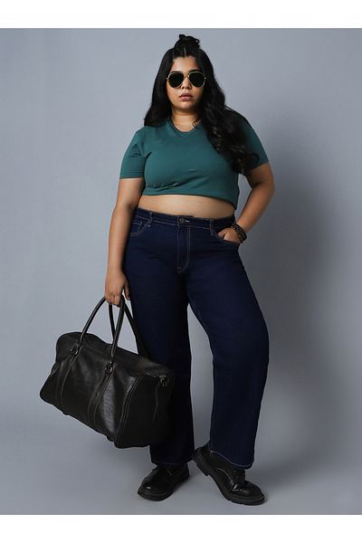 High Star By Styli بالإضافة إلى Düğmeli Yüksek Bel Kot Pantolon