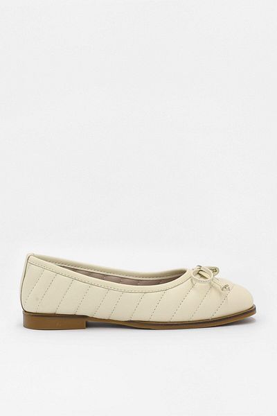 NILUFARR Zarra Beige Women's Ballerinas - Genuine Leather