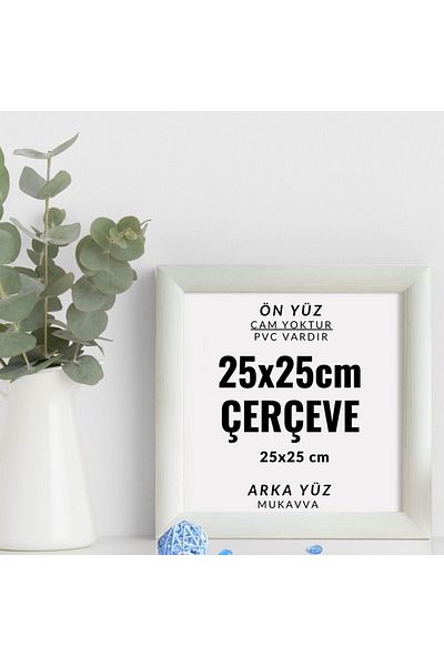 CreaWitch Ramă foto pătrată 25x25 - PVC alb-negru