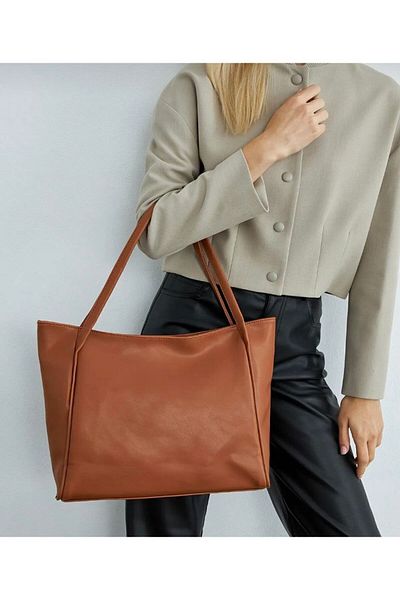 Mercan Stores Large Size Soft Leather Arm and Shoulder Bag