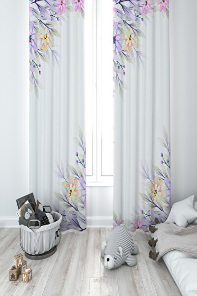 MEKTA HOME ДИТЯЧА ТА ДИТЯЧА КІМНАТА Кольорові квіткові візерунки 2-х стулкові...