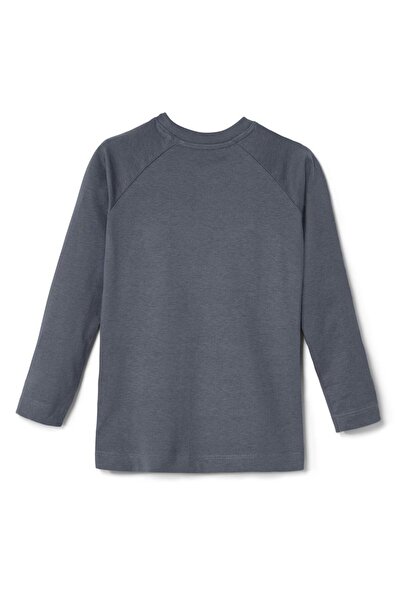 Tchibo Kids Girl Embroidered Tee, Grey Combo