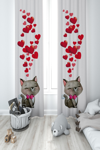 MEKTA HOME CAMERA BEBEUI ȘI COPIILOR Perdele de fundal cu 2 aripi cu model de...