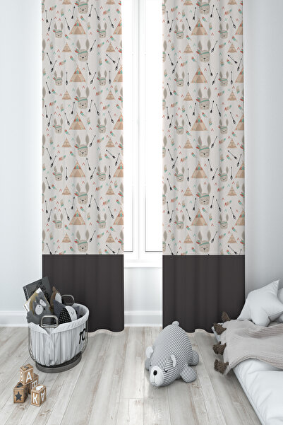 MEKTA HOME CAMERA BEBEȘILOR ȘI A COPIILOR Iepure și cort cu modele Cortina de...