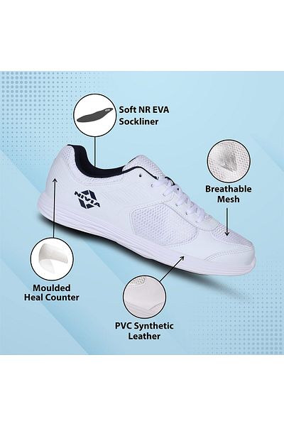 Nivia 163W Hawks Mesh Running Shoes, UK 8 (White)