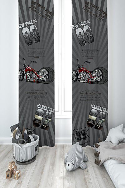 MEKTA HOME CAMERA BEBELOR SI COPIILOR Perdele de fundal cu 2 aripi cu model