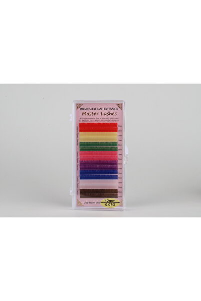 Master Lashes Renkli Ipek Kirpik 0.07 mm D Kıvrım 12 mm