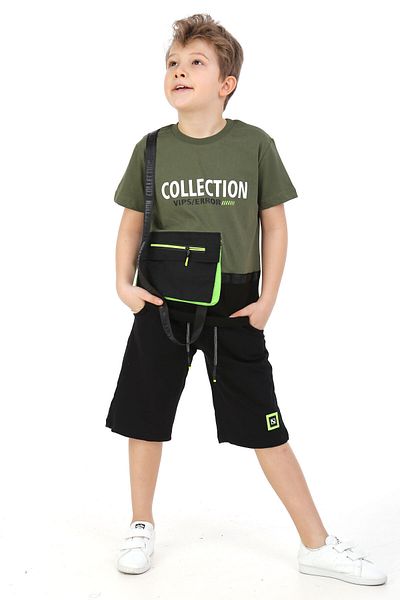Cansın Mini Boy's Pocketed Shorts Suit 5-9 Years 14098