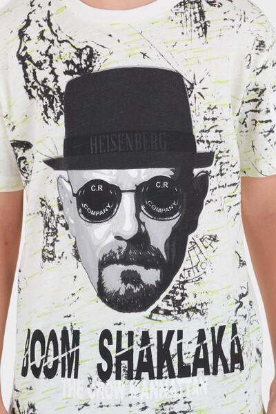 Cansın Mini Tricou cu imprimeu text Heisenberg pentru băiat 9-14 ani 14072
